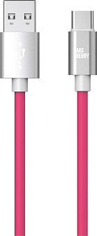AKSBERRY (6900327610019) X165 Liquid silicone USB A -Type-C, розовый