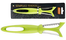 MALLONY Овощечистка SEMPLICE, р-р 18*4,3*2,4 см, с двумя вертикальными лезвиями, пластиковой ручкой