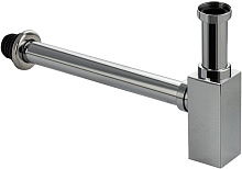 BRIMIX 8742 Нижняя часть сифона для раковины, из нержавеющей стали, квадратный профиль, цвет ХРОМ Сифон на раковину