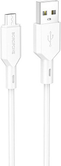 BOROFONE (6974443384499) BX70mUSB 2.4A microUSB белый - 1,0m Кабель