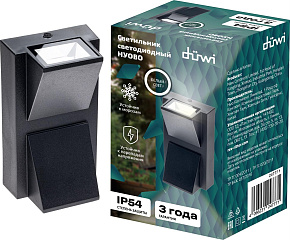 DUWI (24777 1) НУОВО, 80x60x140мм, 6Вт, термостойкий пластик, 4200К, IP54, черный
