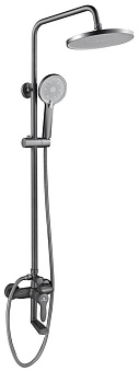 GOTA ROCIO G690272-GOTA Душевая система 3-х функц. со смесителем (в компл. шланг и душ.лейка) графит латунь Душевая система