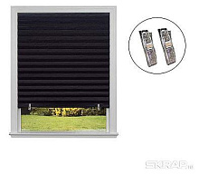 РЫЖИЙ КОТ Самоклеящиеся шторы-плиссе Skandi, размер 90х180см, цвет черный 105047 Самоклеящиеся шторы-плиссе