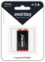 SMARTBUY (SBBZ-9V01B) Батарейка солевая крона 6F22/1B Элементы питания