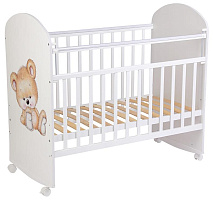 ФЕЯ Кроватка детская Фея 701 Медвежонок, белый (1 кор.) Кроватка ФЕЯ Кроватка детская Фея 701 Медвежонок, белый (1 кор.)