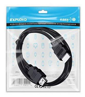 EXPLOYD EX-K-1478 HDMI-HDMI/V1.4/круглый/чёрный/5М Кабель