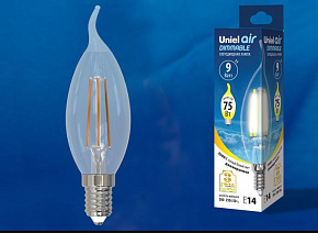 UNIEL (UL-00005189) LED-CW35-9W/3000K/E14/CL/DIM GLA01TR Лампочки светодиодные