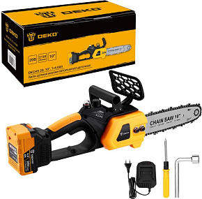 DEKO DKCHS 20, 10 , 20В, 1x4.0Ач, з/у 083-2000 Пила цепная аккумуляторная бесщеточная