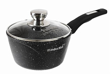 МЕЧТА 82802И Гранит black Induction Pro 1,7л несъемная ручка стеклянная крышка Ковш