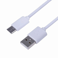 REXANT (18-1881-1) Шнур USB 3.1 type C (male)-USB 2.0 (male) 1 м белый Дата-кабель