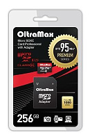 OLTRAMAX MicroSDXC 256GB Class 10 UHS-1 PREMIUM (U3)+ адаптер (SD 95 MB/s) [OM256GCSDXC10UHS-1-PrU3] Карта памяти