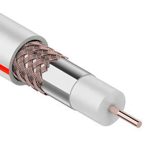 PROCONNECT (01-2401-2-20) SAT 50M, CCS/AL/AL, 75%, 75 ОМ, моток 20 м, белый Кабель коаксиальный