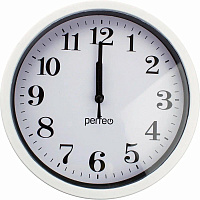 PERFEO (PF_D0220) "PF-WC-001"(С2), круглые д. 20 см, белый корпус / белый циферблат Часы