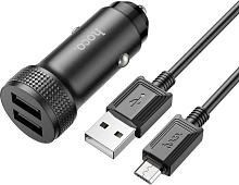 HOCO (6931474795649) Z49 2USB 2.4A для micro USB черный АЗУ