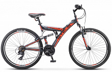 STELS Focus V 26 18-SP V030*LU086305*LU083837*18" Тёмно-синий/оранжевый Велосипед