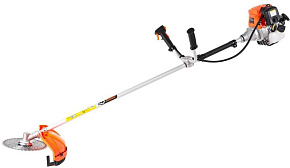 MAXPILER Триммер бензиновый MGT-38-4T (1,7л.с, 38 см³, 4-т, бак 0.95л, Ø440мм, диск, леска, ремень)