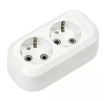 SMARTBUY (SBE-16-2-00-Z), 2 гнезда 16А/3,5кВт с/з Колодка