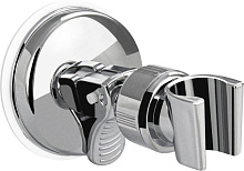 GFMARK 10181 Кронштейн для душевой лейки, пластиковый, на присоске, ПОВОРОТНЫЙ, хромированный. Кронштейн для лейки GFMARK 10181 Кронштейн для душевой 