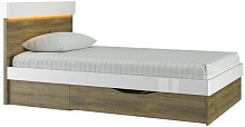 АНРЭКС TORINO Кровать 120S белый/Дуб наварра Модульная мебель