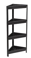 VIOLET VIKEA 4-х ярусная угловая (черная) 783407 Этажерка