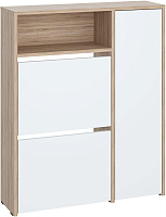 МЕБЕЛЬ-КОМПЛЕКС ЛАЙТ Обувница 2 секц с дверкой Дуб Сонома / Белый (1 кор.) Модульная мебель
