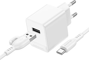BOROFONE (6941991104664) BAS11Aa для Type-C White СЗУ