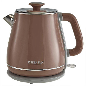 DELTA LUX DE-1019 brown (1,8 л, металл/пластик) Чайник электрический