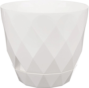 HOMVER Laurel D220мм, 4,5л с поддоном (белый) 221611029/01 Горшок цветочный HOMVER Laurel D220мм, 4,5л с поддоном (белый) 221611029/01