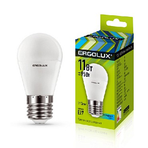 ERGOLUX (13631) LED-G45-11W-E27-4K Лампа светодиодная