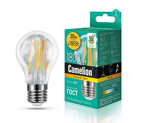 CAMELION (13718) LED20-A60-FL/830/E27 Лампа