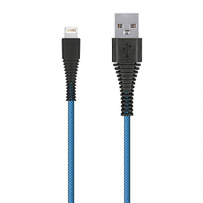 SMARTBUY (iK-520n-2 blue) USB - 8 pin, "карбон"- 2.0 м,синий Кабель