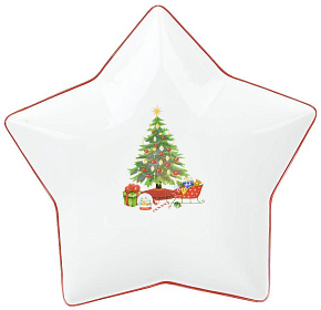 NOUVELLE HOME Тарелка фигурная "Magic of christmas" 25х24х4см 1620121 Тарелка