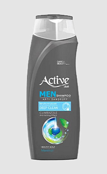 ACTIVE Шампунь мужской против перхоти CARE & BEAUTY. С климбазолом и ментолом, 350 мл (512102057) Шампунь мужской