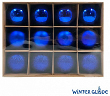 WINTER GLADE Набор ёлочных шаров пластик, 6 см, 12 шт, синий микс, 6012G004 Набор ёлочных шаров