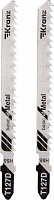 KRANZ (KR-92-0318) Пилка для электролобзика по мягкому металлу T127D 100 мм 8 зубьев на дюйм 4-20 мм (2 шт./уп.) Пилка