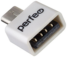 PERFEO (PF_C3005) adapter USB на Type-C c OTG (PF-VI-O008 White) белый Адаптер