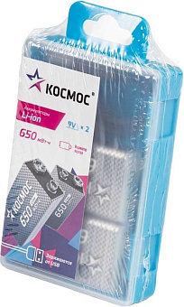 КОСМОС KOCLi9V650mAh2B черный Аккумулятор