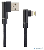 PERFEO (I4315) USB A вилка - Lightning вилка, 2.4A, угловой, черн., длина 1 м., Light Premium Кабель