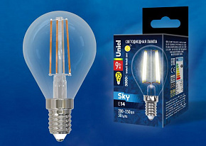 UNIEL (UL-00005172) LED-G45-9W/3000K/E14/CL PLS02WH Лампочки светодиодные