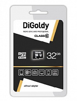 DIGOLDY MicroSDHC 32GB Class10 - б/а Карта памяти