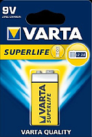 VARTA Крона 6F22 BL1 SUPER LIFE HEAVY DUTY 9V (2022) (2022101411) Элементы питания