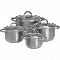 WEBBER BE-630/8 8 пр. 2,2л, 3,0л, 4,0л, 5,2л Набор посуды из нерж.стали