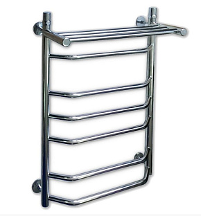 САНАКС ксп5080 СКОБА с ПОЛКОЙ ШхВ-500х800мм, труба-D32х2мм нержавейка полированная Полотенцесушитель водяной