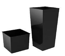 PROSPERPLAST Кашпо URBI SQUARE DURS265-S433 антрацит 2пр 11 и 26,6л Кашпо PROSPERPLAST Кашпо URBI SQUARE DURS265-S433 антрацит 2пр 11 и 26,6л