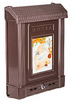 АЛЬТЕРНАТИВА М6434 с замком (декор) (мокко) Ящик почтовый