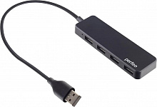 PERFEO (PF D0792) USB-HUB 4 Port, (PF-H042 Black) чёрный USB разветвитель