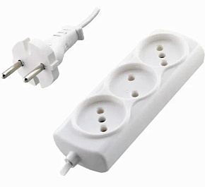 РАДИСТ (2720) б/з 5,0м, 3 розетки, белый Удлинитель