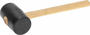 KRANZ (KR-12-8144) Киянка резиновая 680 г, черная резина, деревянная рукоятка Киянка