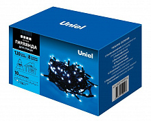 UNIEL (UL-00005264) ULD-S1000-120/DBA WHITE IP67 Гирлянда светодиодная с контроллером, 10м. 120 светодиодов. Белый свет. Провод черный. ТМ Uniel