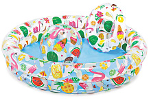 INTEX Бассейн надувной,круг, мяч (122*25см). Новый дизайн. Арт. 59460NP Бассейн надувной INTEX Бассейн надувной,круг, мяч (122*25см). Новый дизайн. Ар